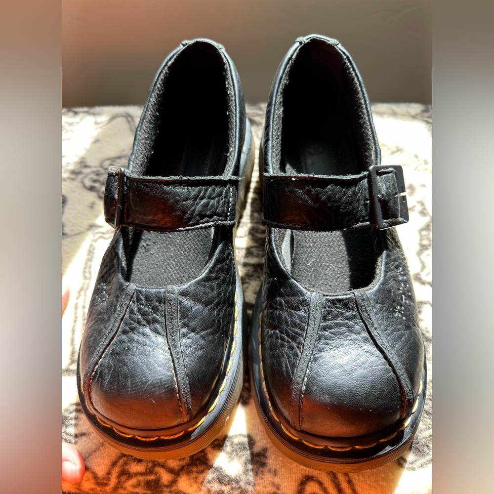 Vintage 90s Dr Martens 12277 Flower 
Chunky Platform Mary Janes